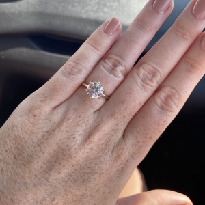 Engagement Ring Photos On Hands With Carat Size More