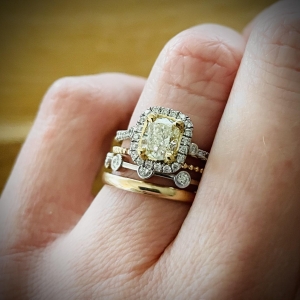 Men's 2.81 Carat Red Diamond Wedding Ring