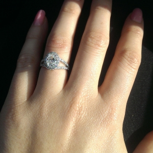 Engagement Ring Photos On Hands With Carat Size More