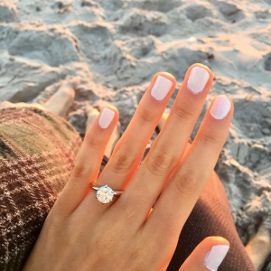 Engagement Ring Photos On Hands With Carat Size More