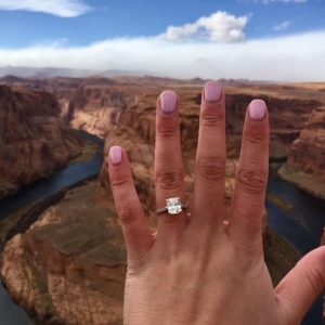 Engagement Ring Photos On Hands With Carat Size More