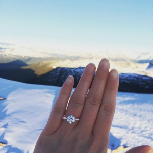 Engagement Ring Photos On Hands With Carat Size More